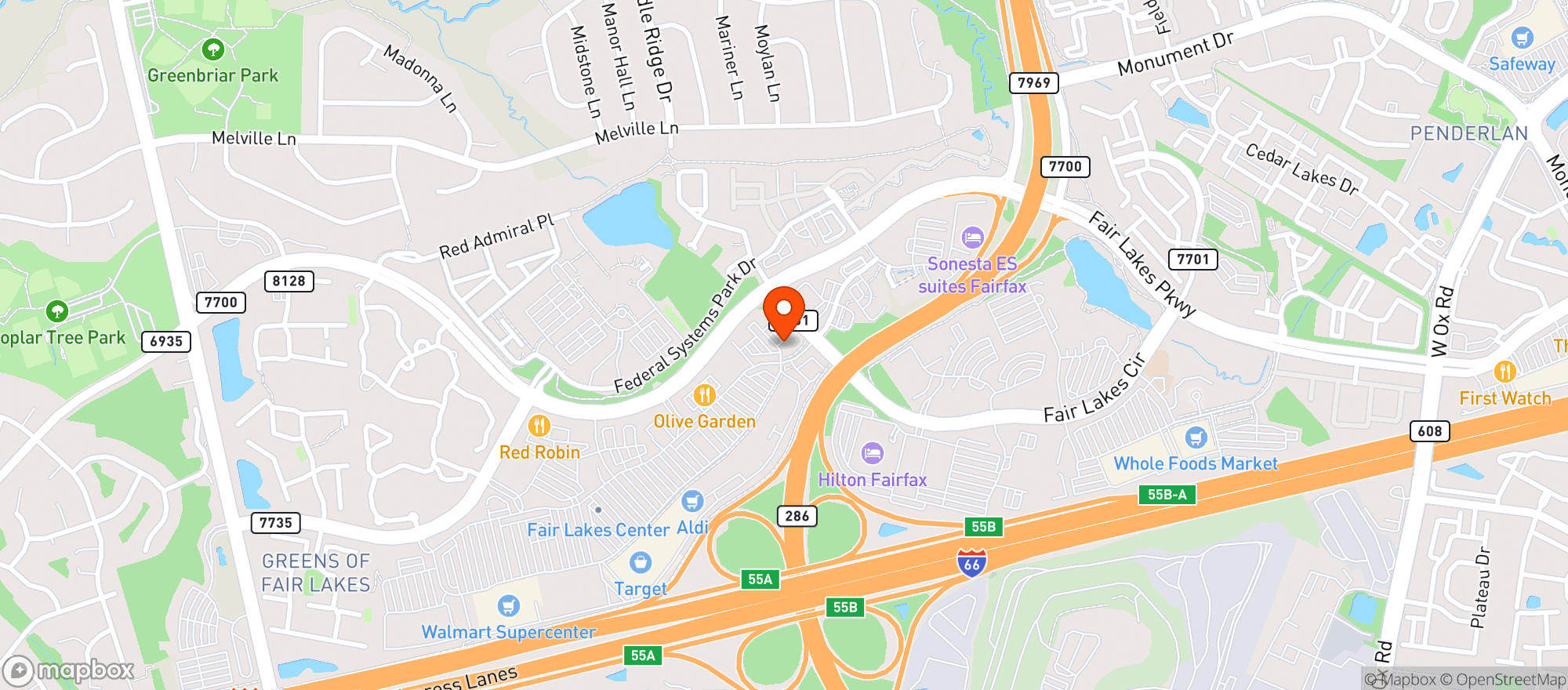 Map showing Sakura Japanese Steak, Seafood House & Sushi Bar