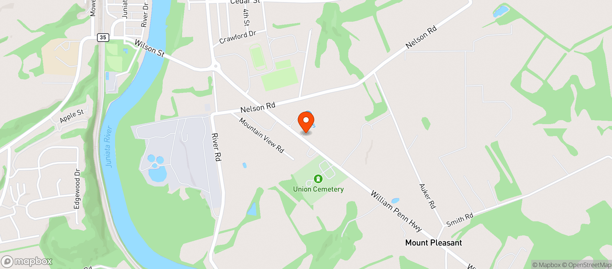Map showing Weis Markets