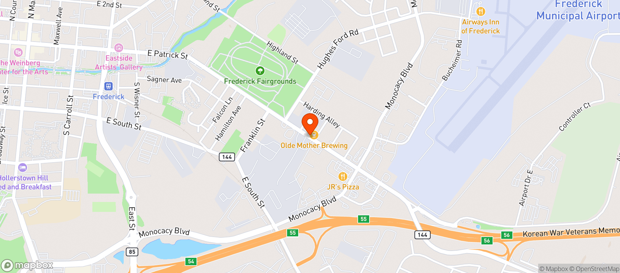 Map showing Browns Discount Liquors