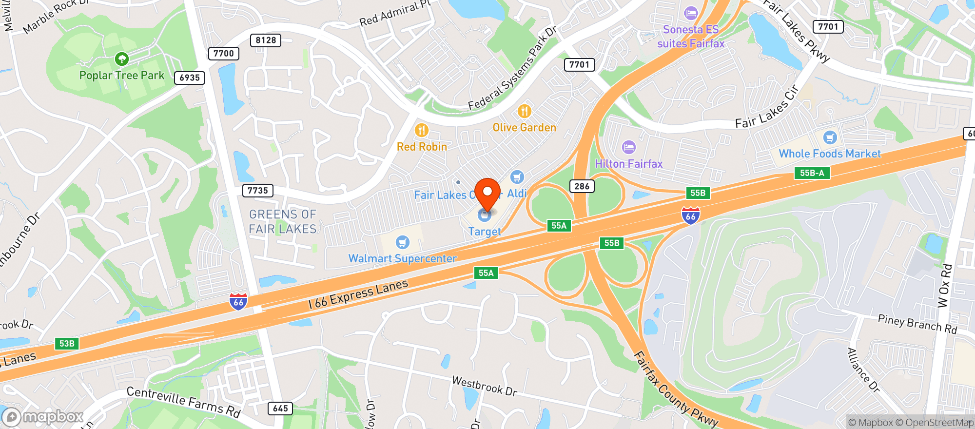 Map showing Target