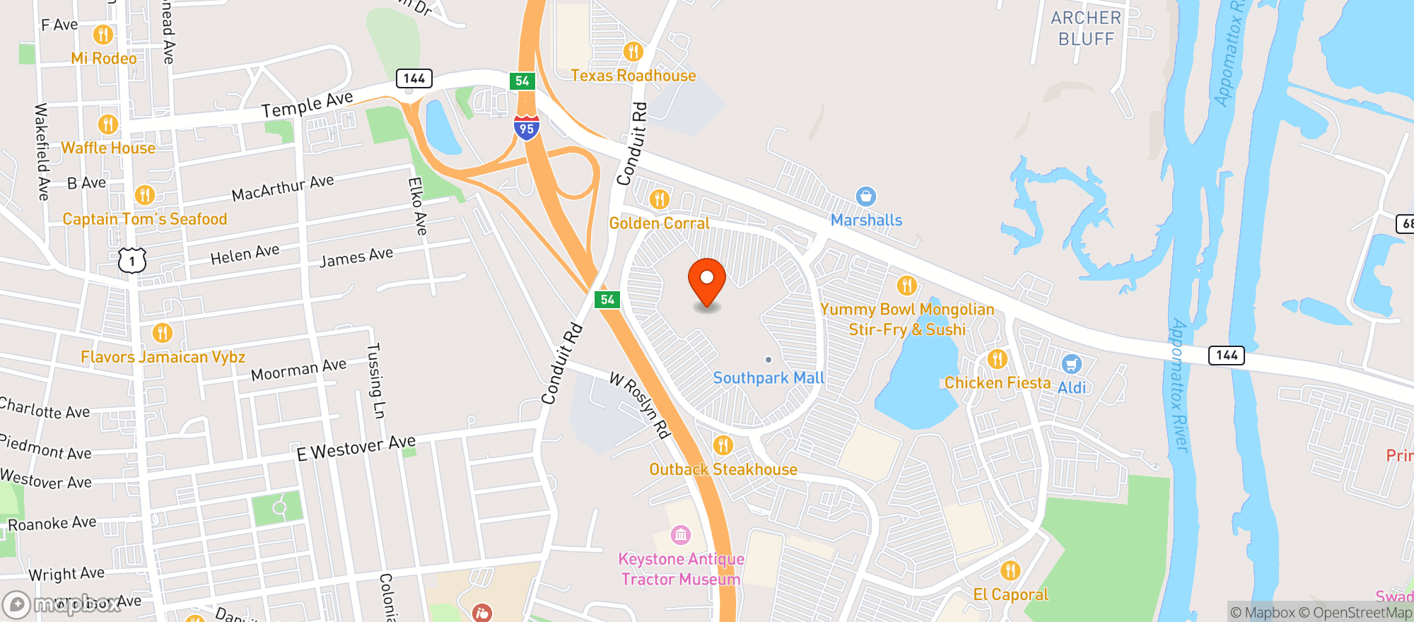 Map showing Gnc