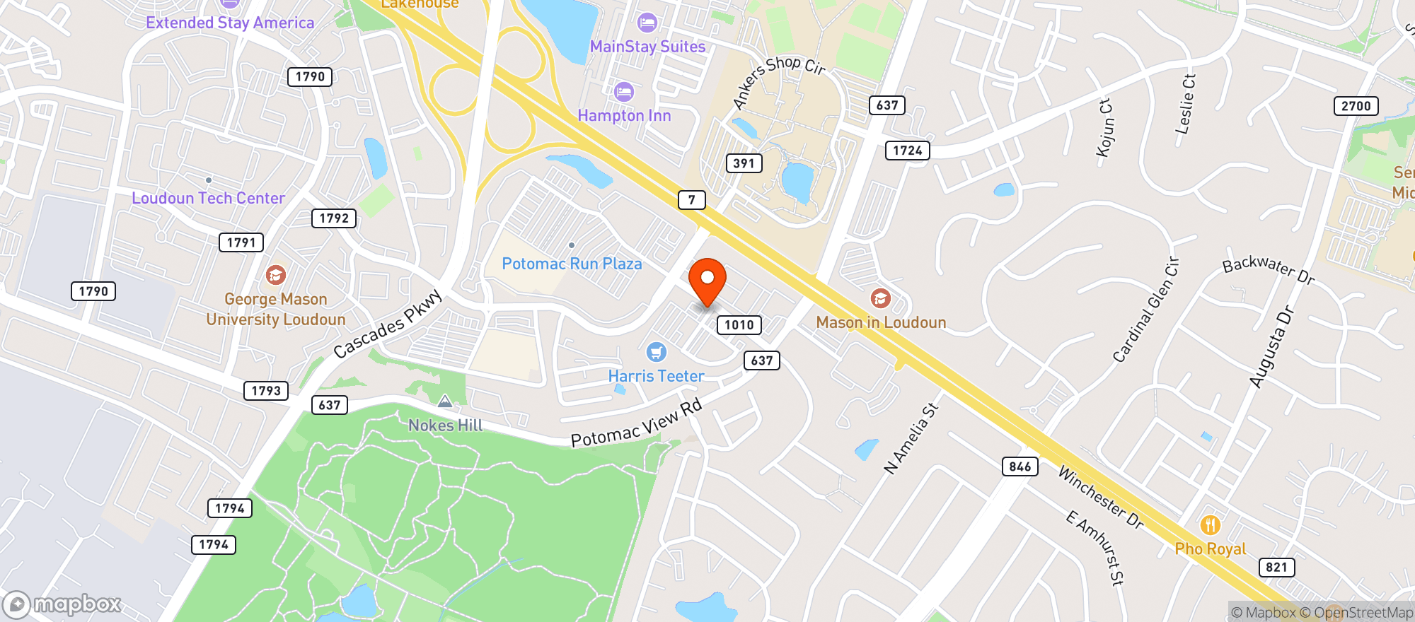 Map showing Harris Teeter