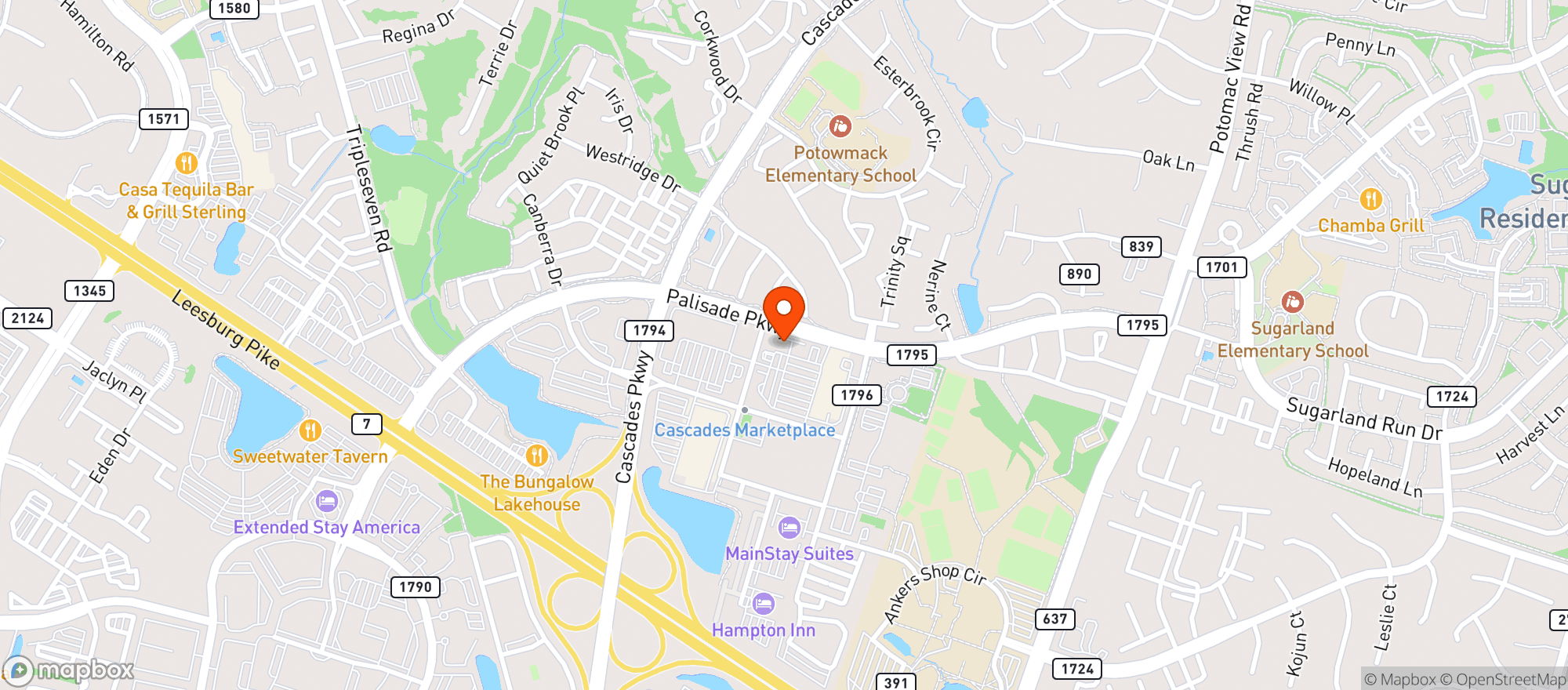 Map showing Taco Bamba Taqueria