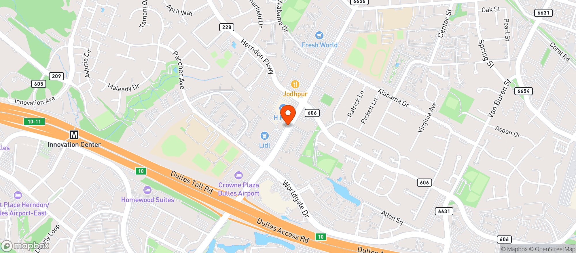 Map showing H Mart