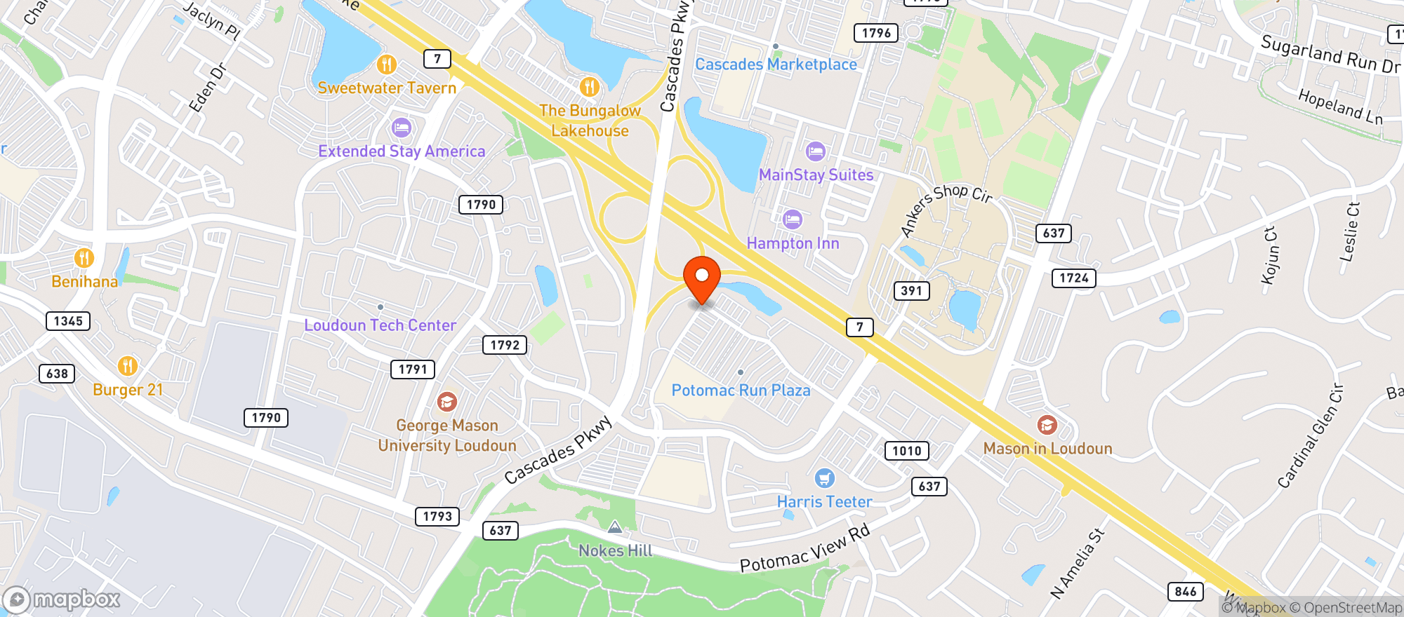 Map showing Target Store