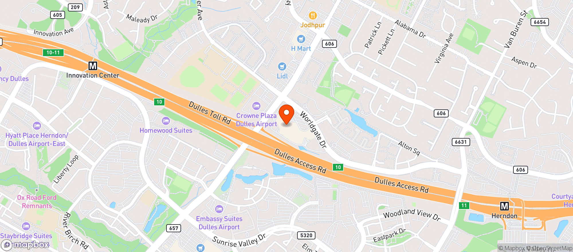 Map showing Tgi Fridays #98