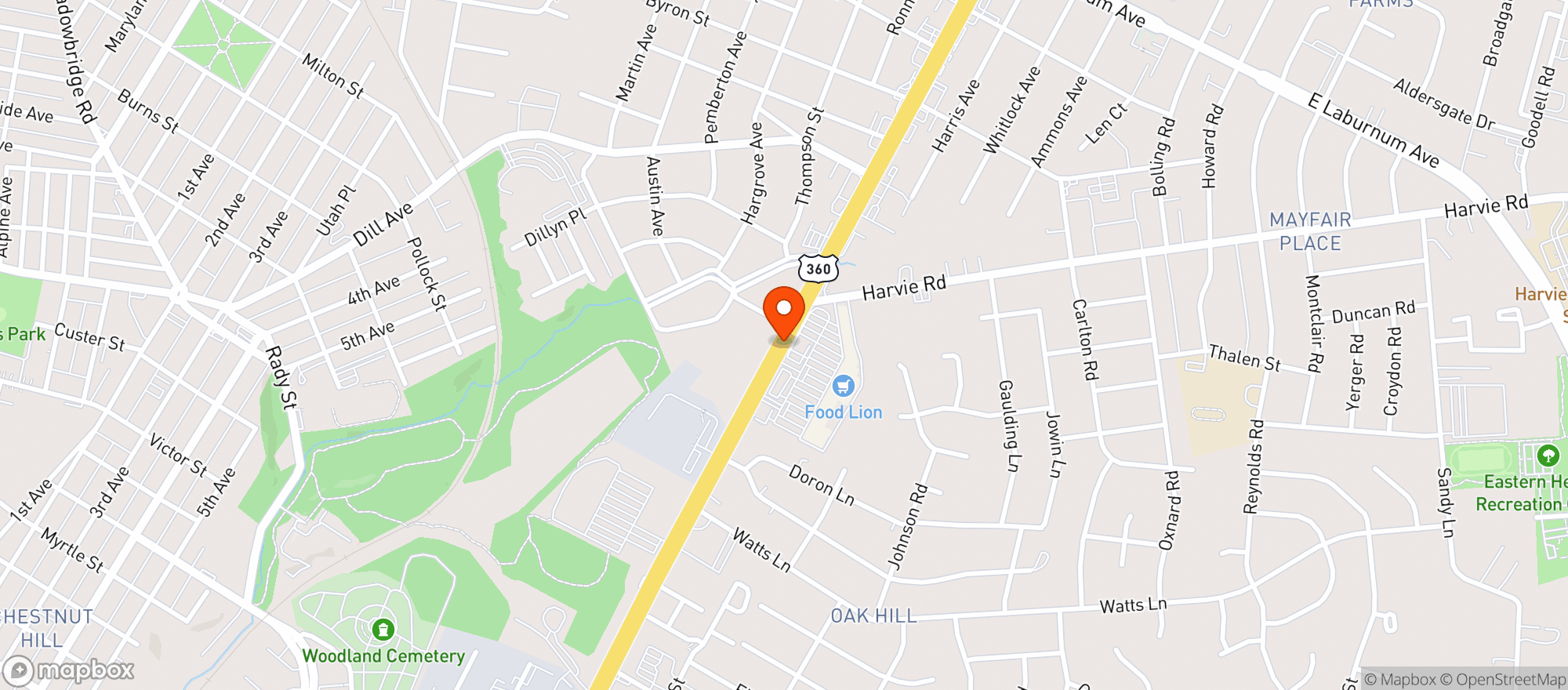 Map showing Food Lion