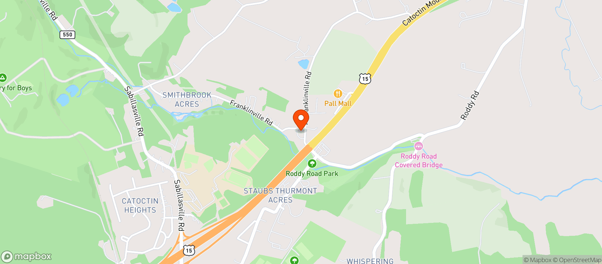 Map showing Gateway Candyland and Liquors