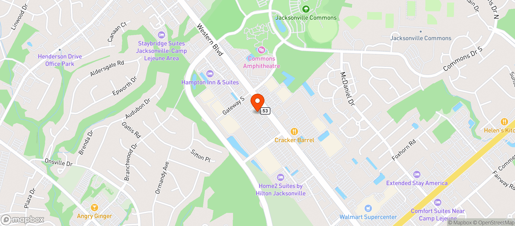 Map showing Vitamin Shoppe - Jacksonville