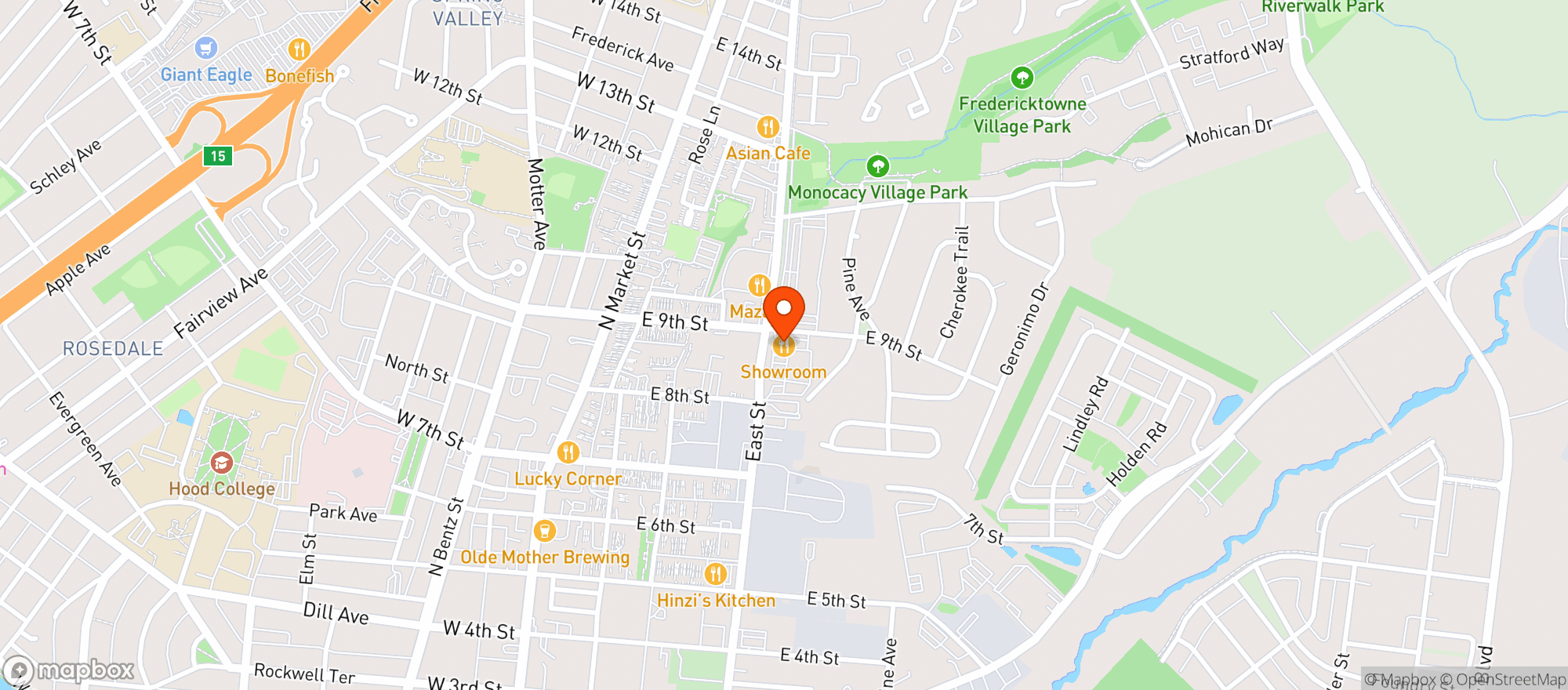 Map showing Showroom