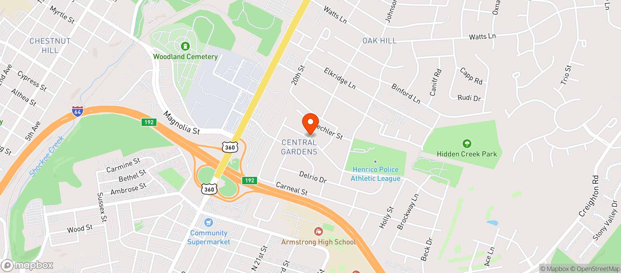 Map showing Vip Market