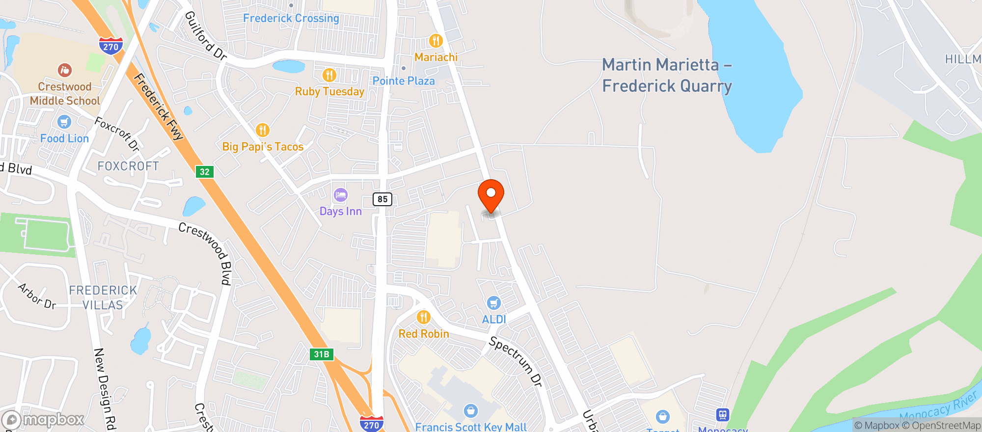 Map showing Roast House Pub