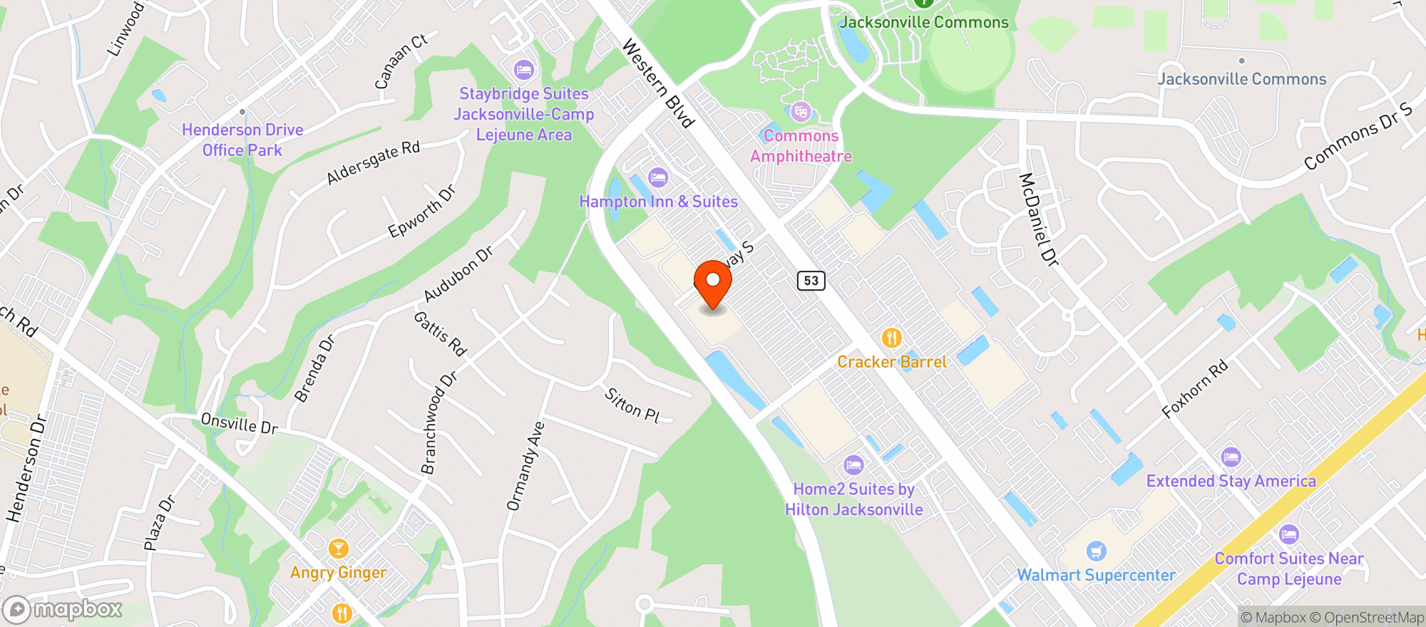 Map showing Target