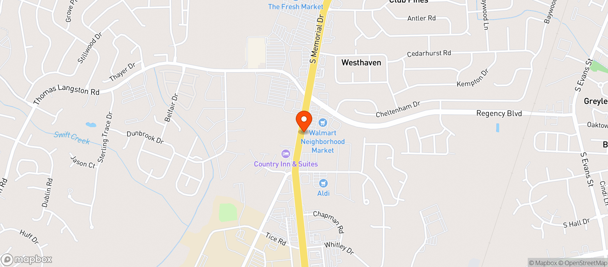 Map showing Walmart Neighborhood Market