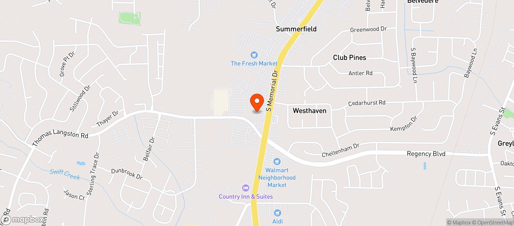 Map showing Food Lion #1492