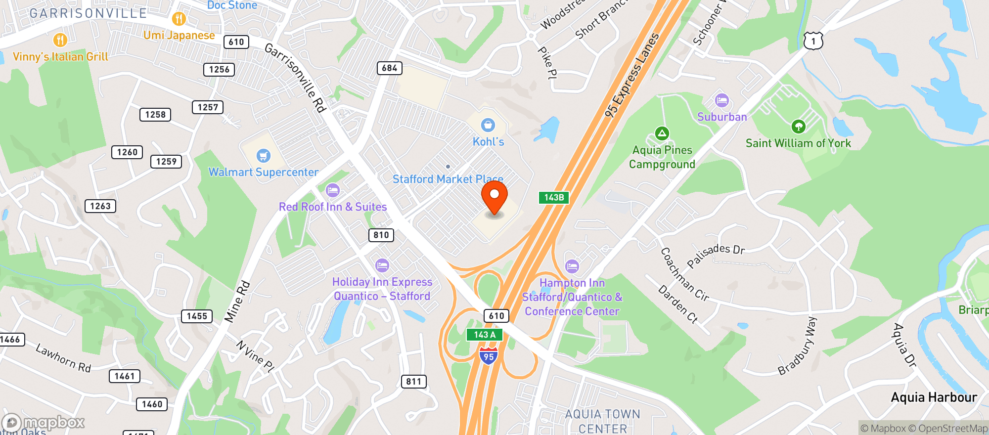 Map showing Target