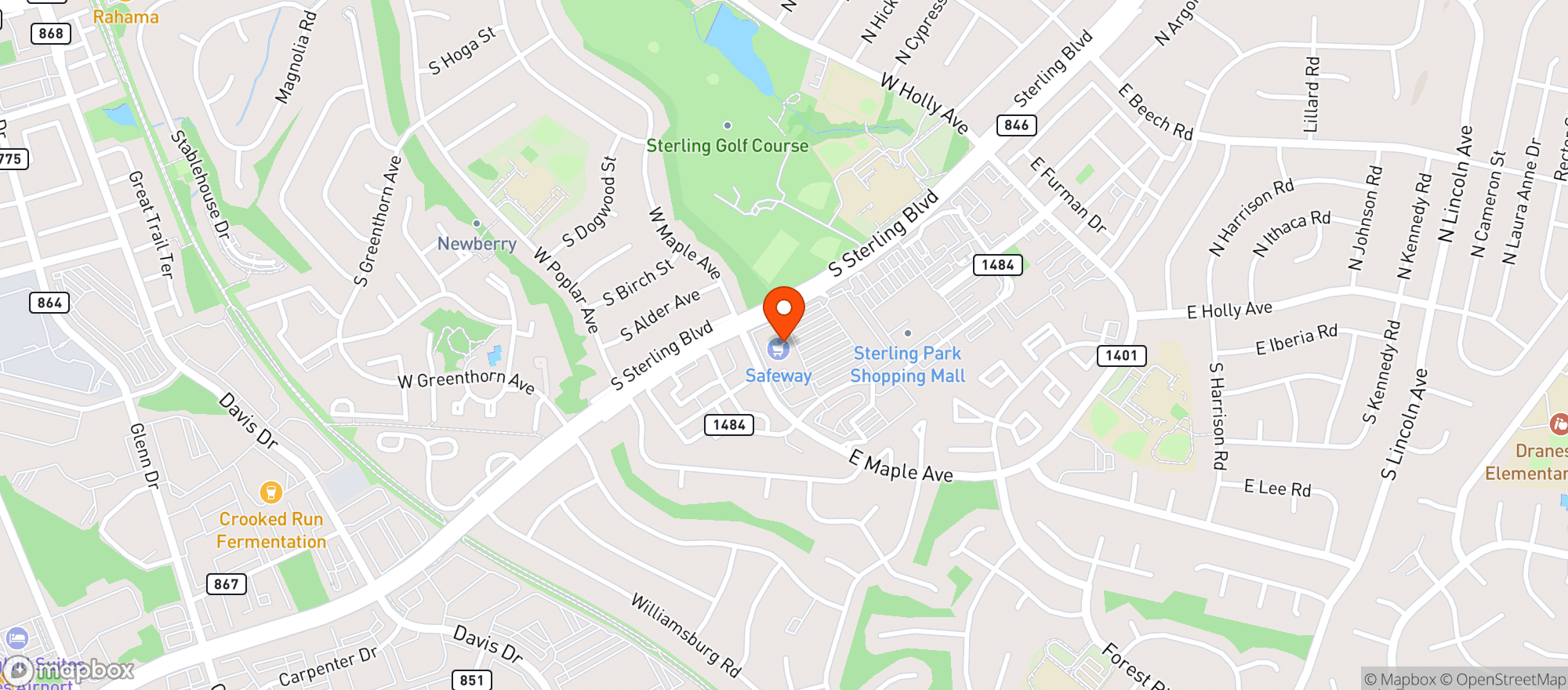 Map showing Safeway #1759