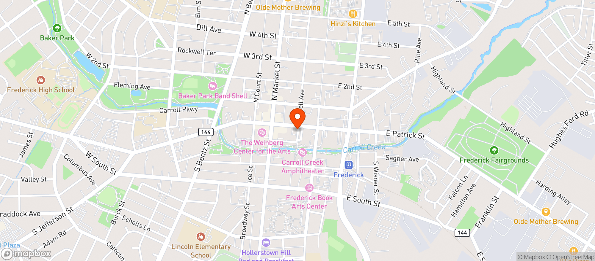 Map showing Le Voyage Market