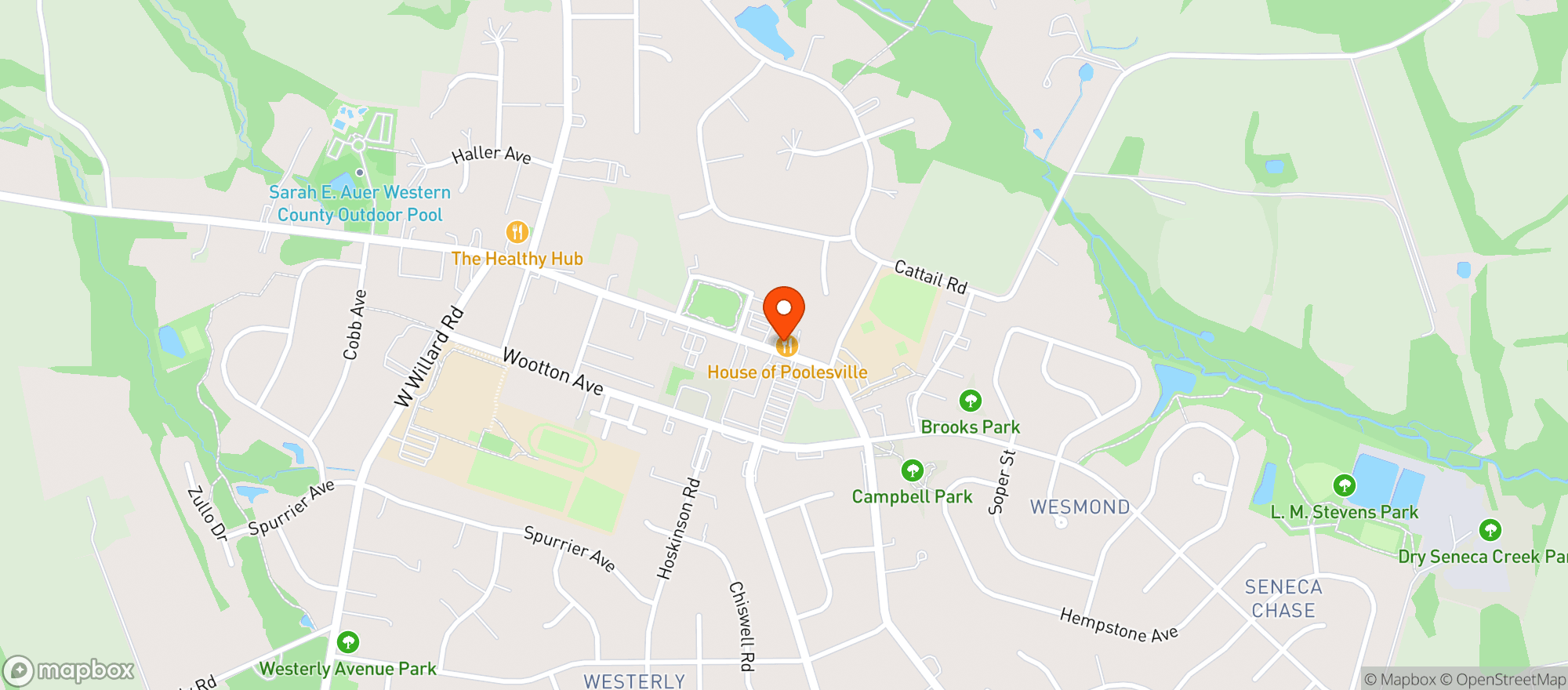 Map showing House Of Poolesville