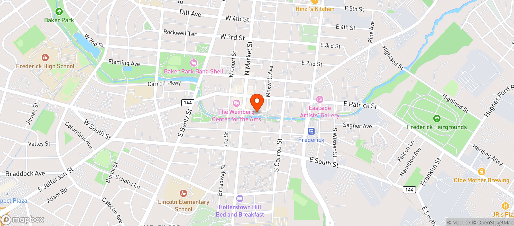 Map showing Plaza Mexico Restaurant