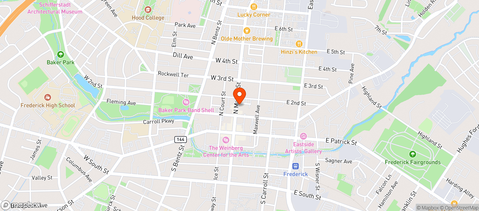 Map showing Brewers Alley