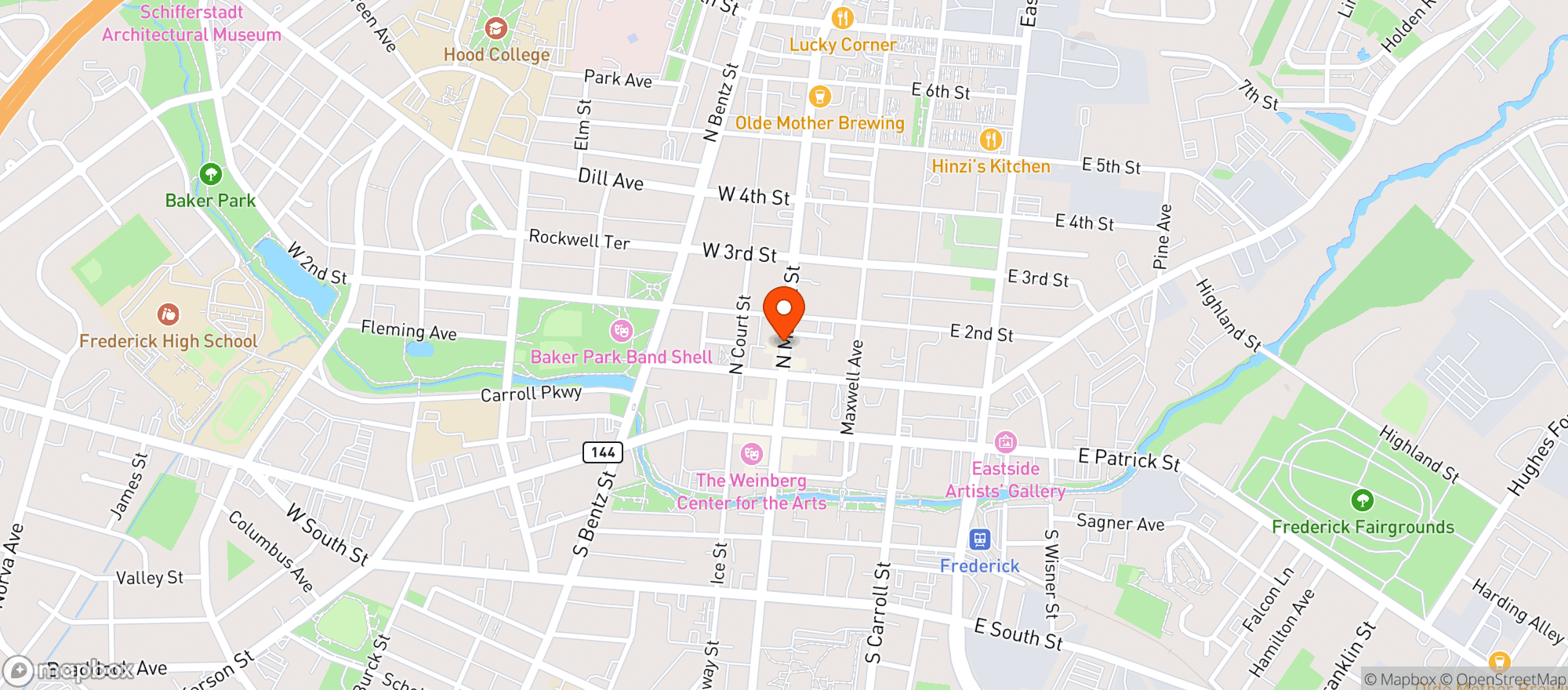 Map showing River Bar & Grill
