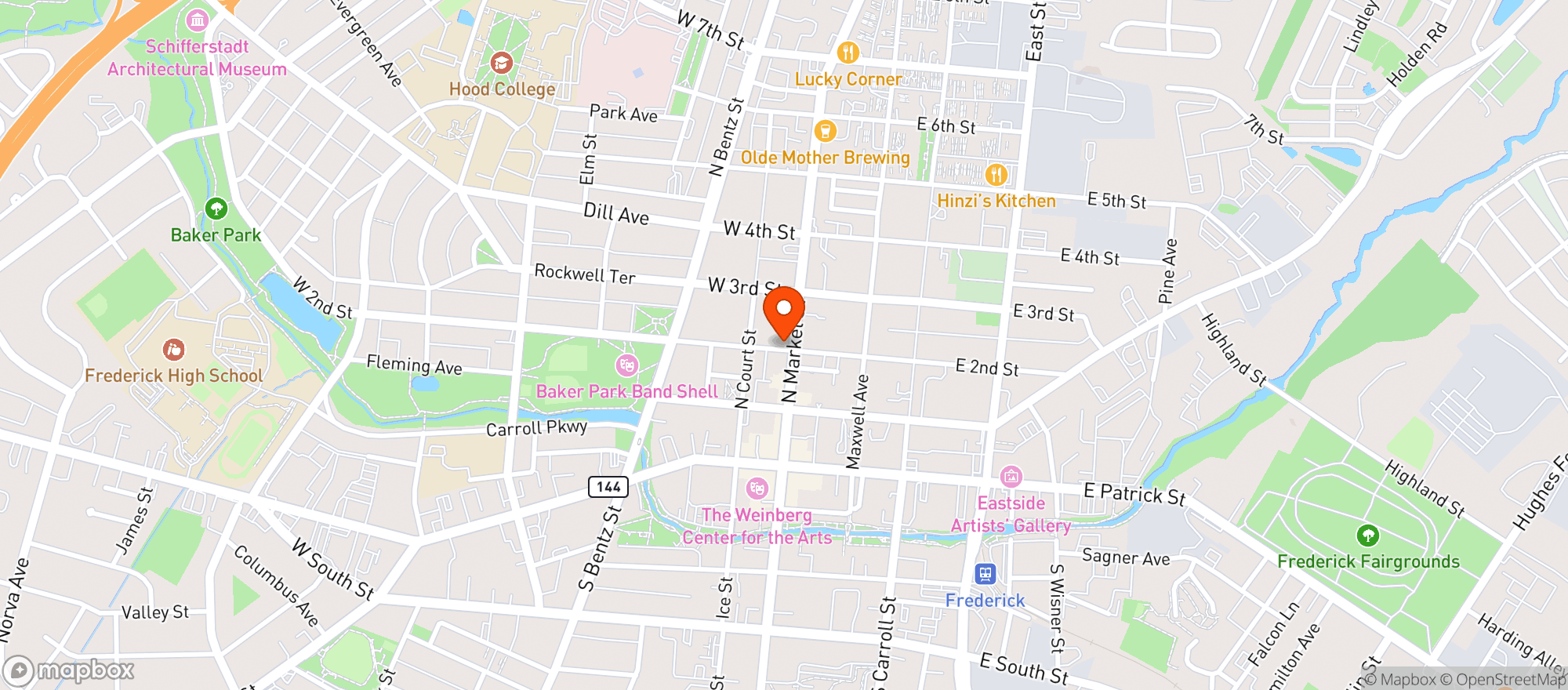 Map showing Magoos Pub & Eatery