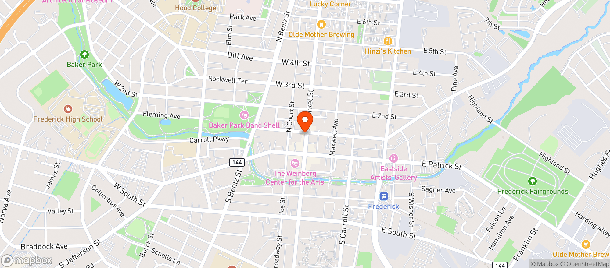Map showing Orchard Rest