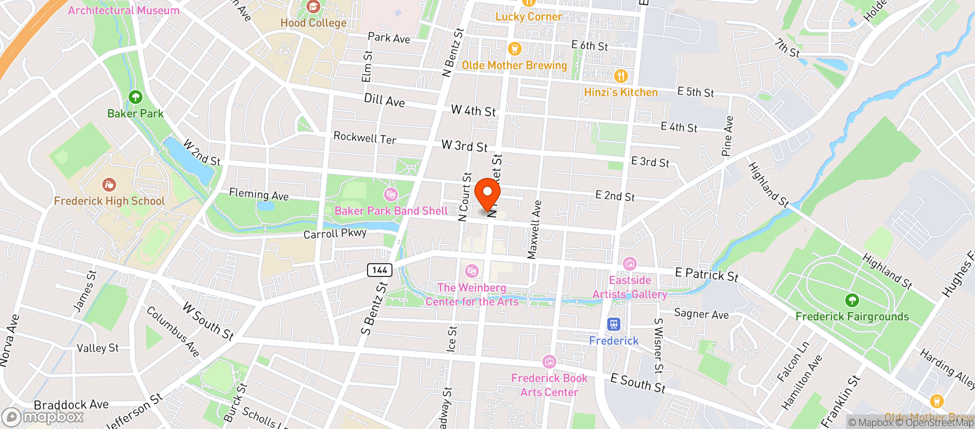 Map showing Firestone's Culinary Tavern