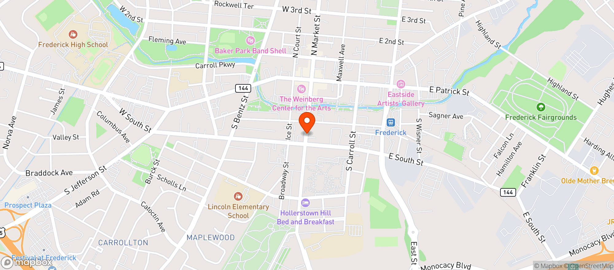 Map showing Black Hog Bbq Bar