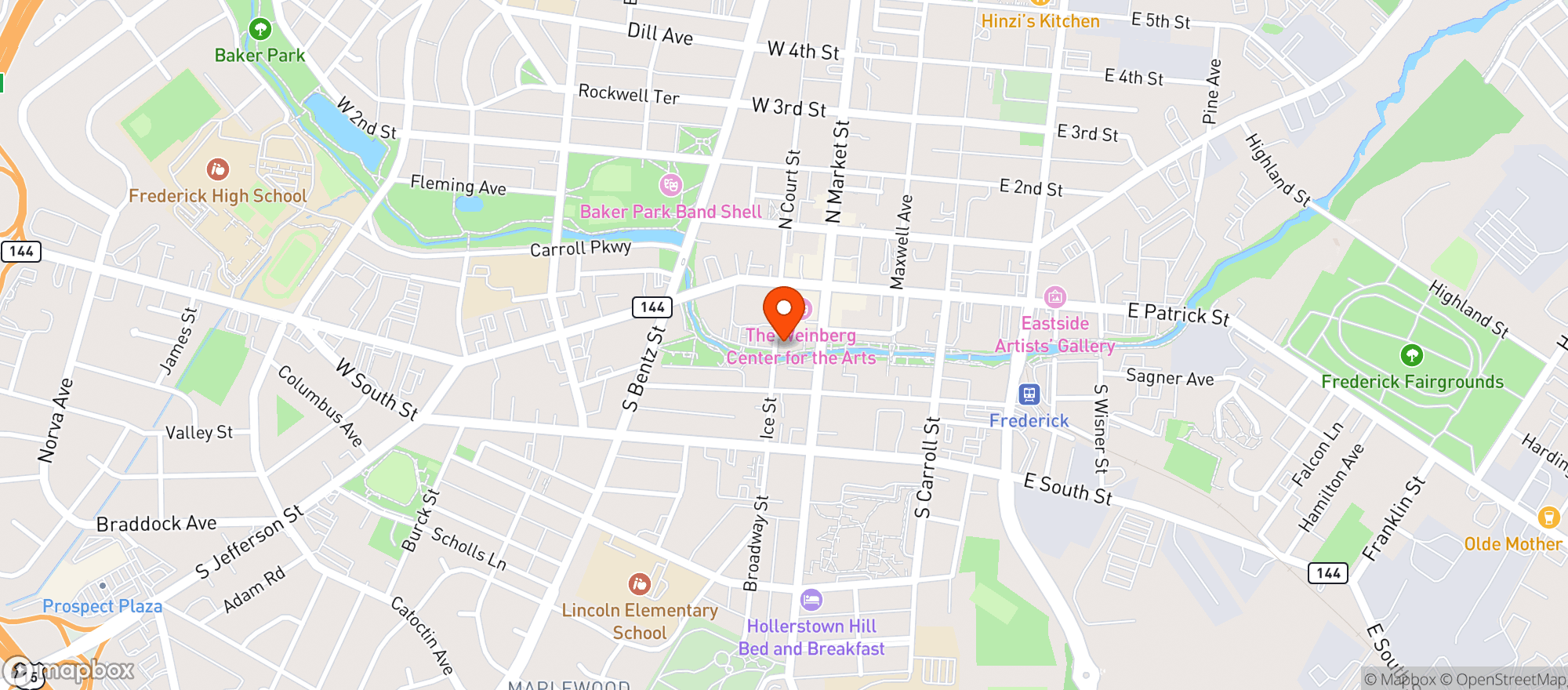 Map showing Frederick Social