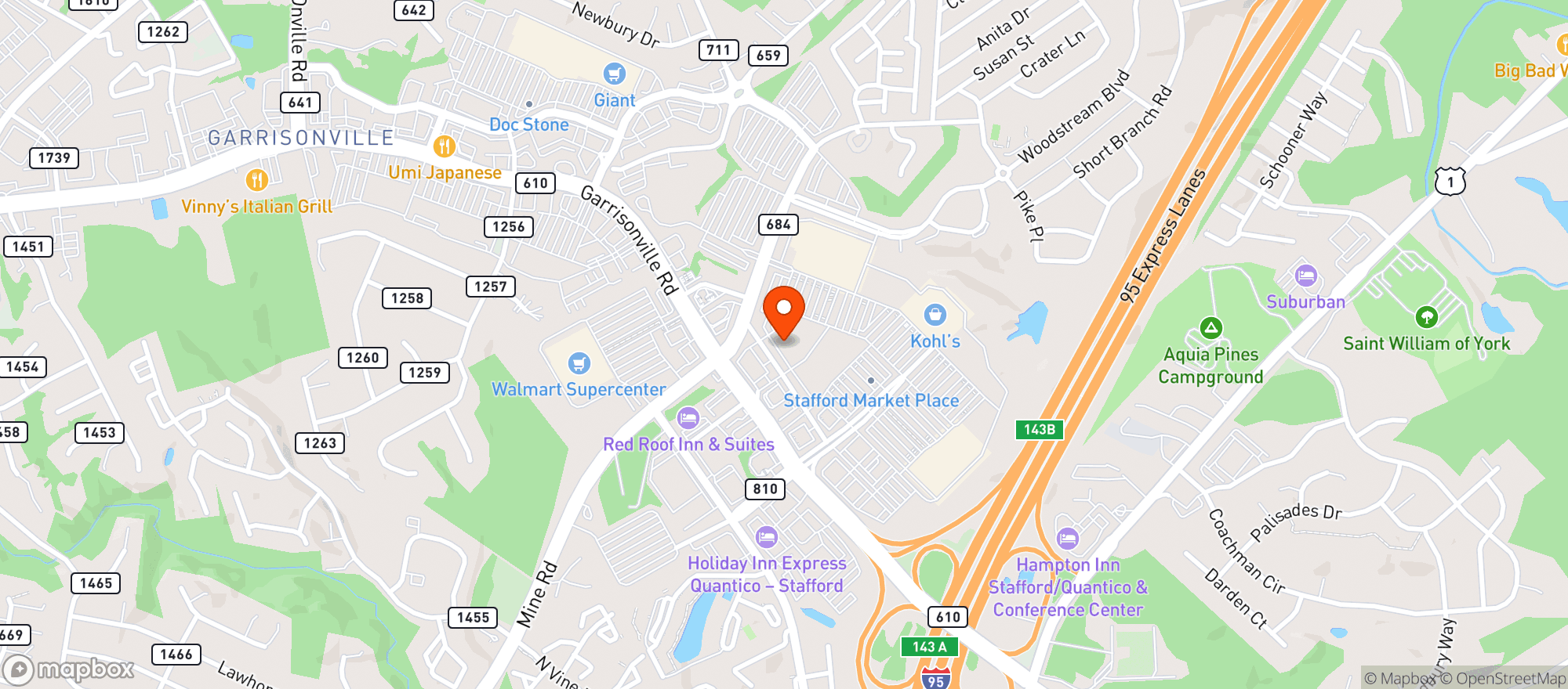 Map showing Gnc