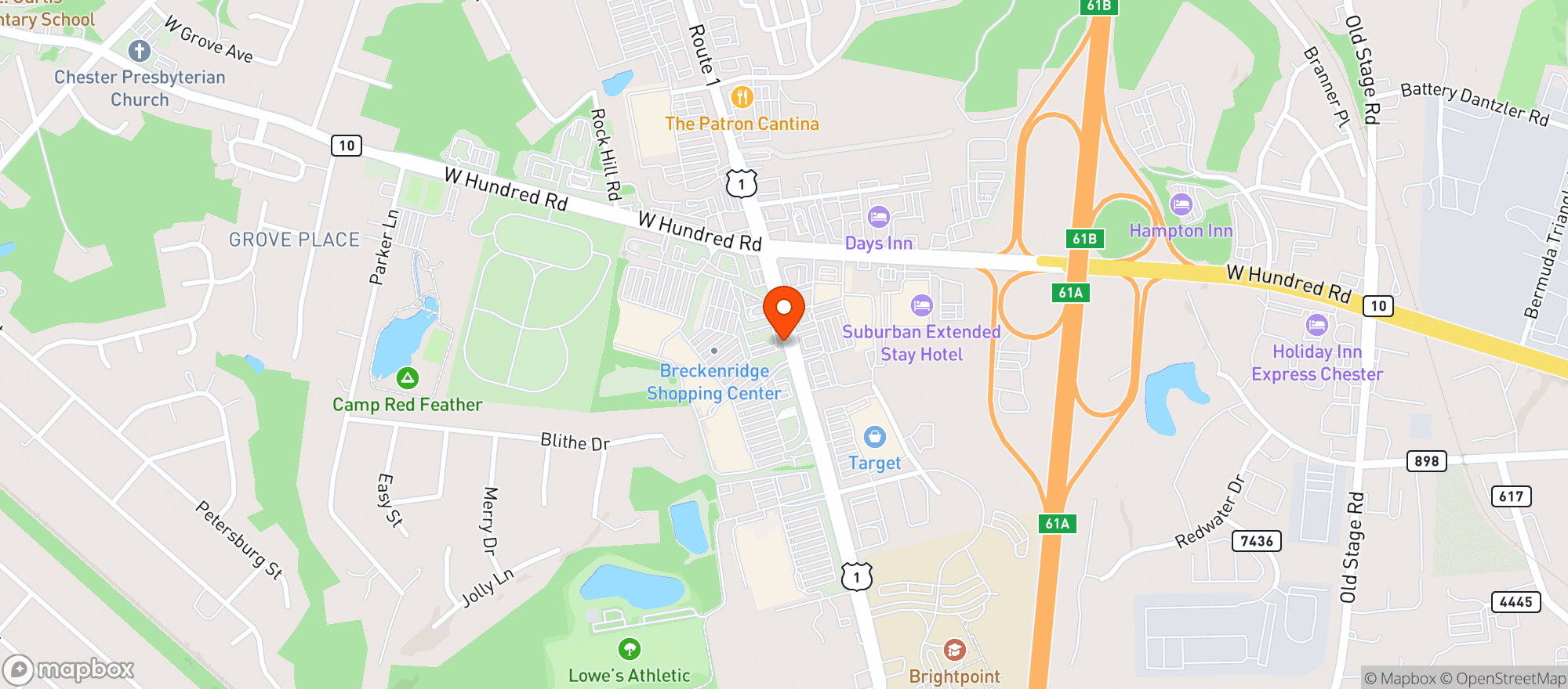Map showing Gnc