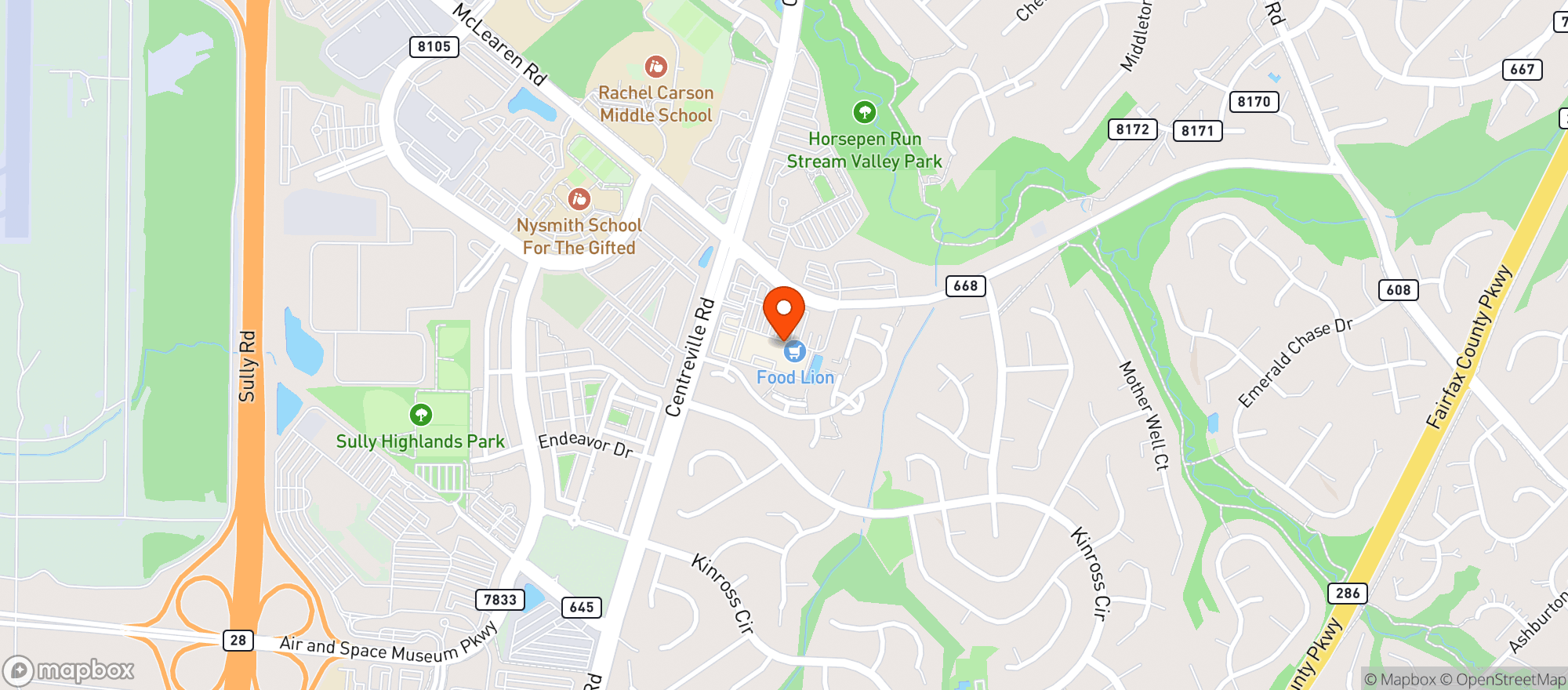 Map showing Food Lion