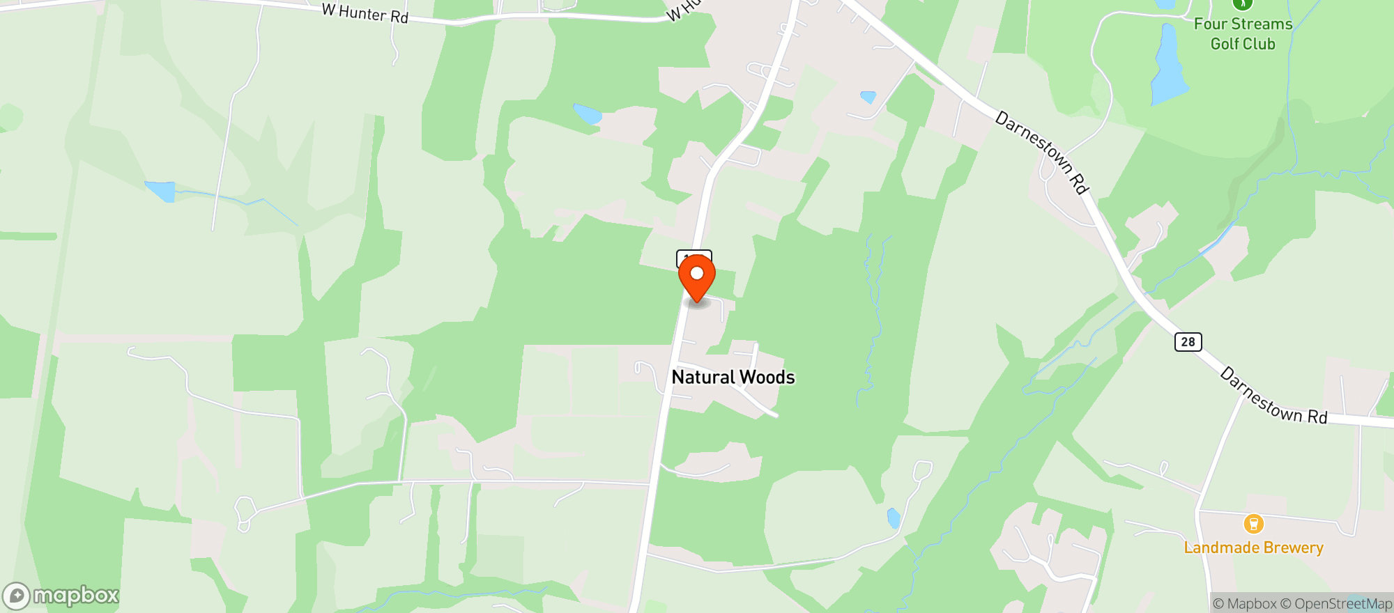 Map showing Alden Farms