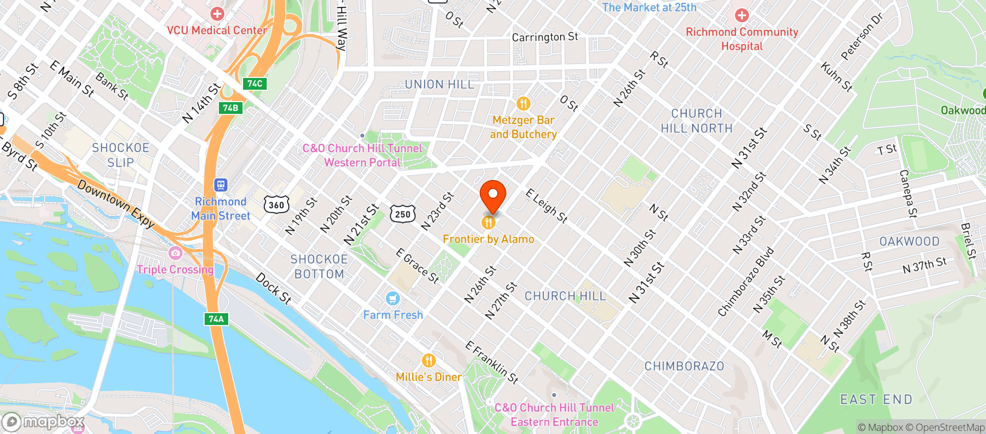 Map showing Liberty Public House