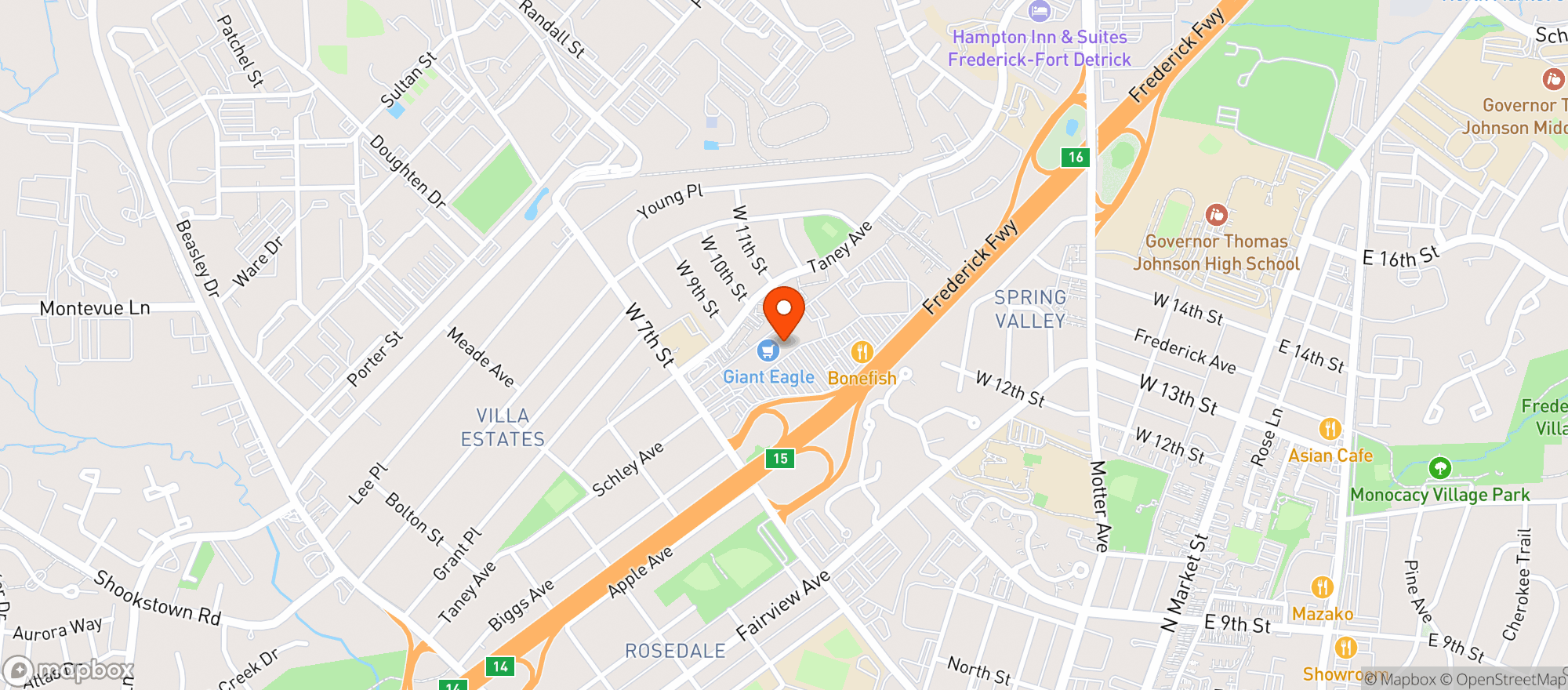 Map showing Crown Wine & Spirits