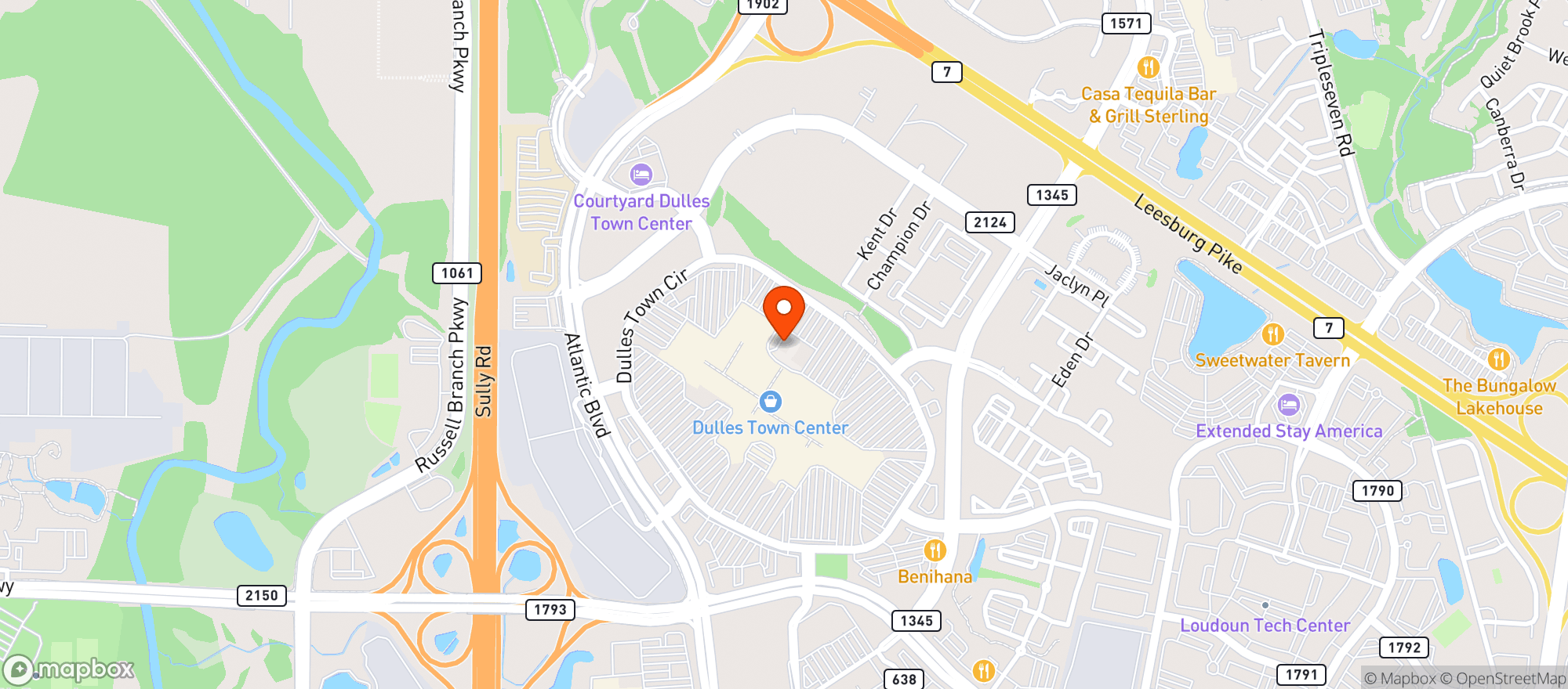 Map showing Bourbon Boulevard
