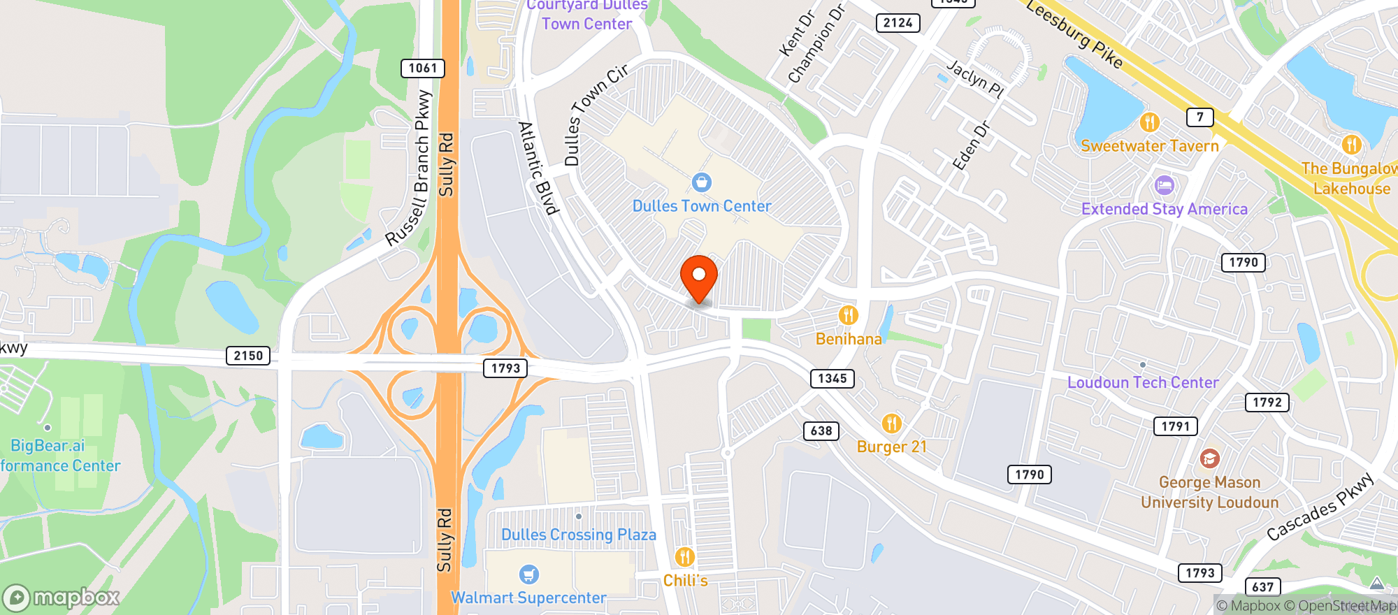 Map showing Red Lobster