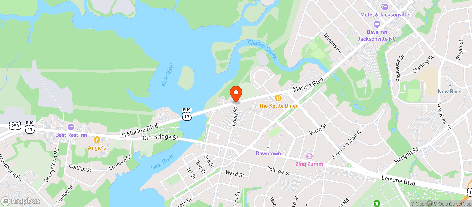 Map showing Hooligans Live