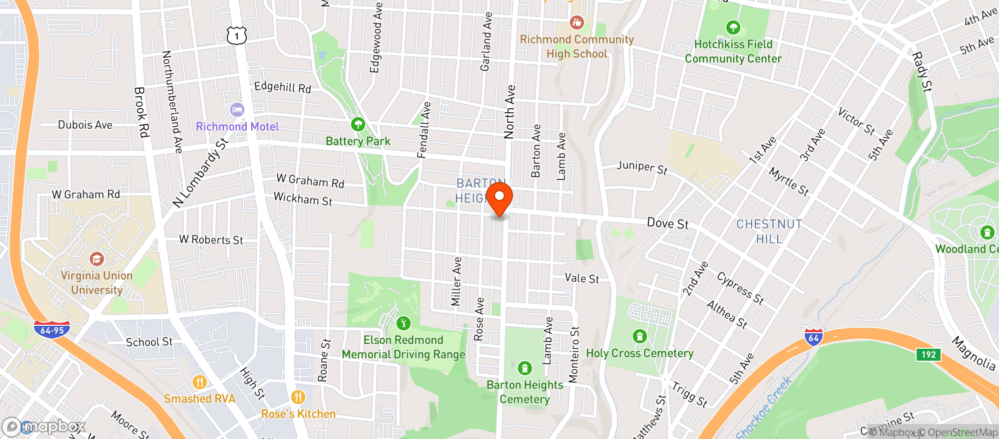Map showing Northside Gourmet Market
