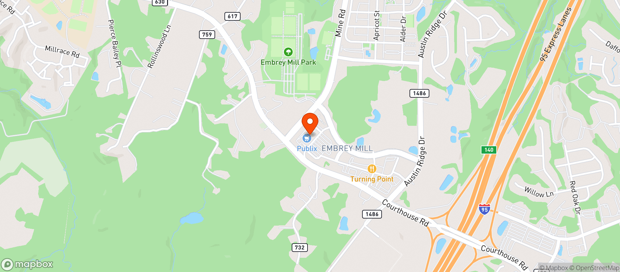 Map showing Publix
