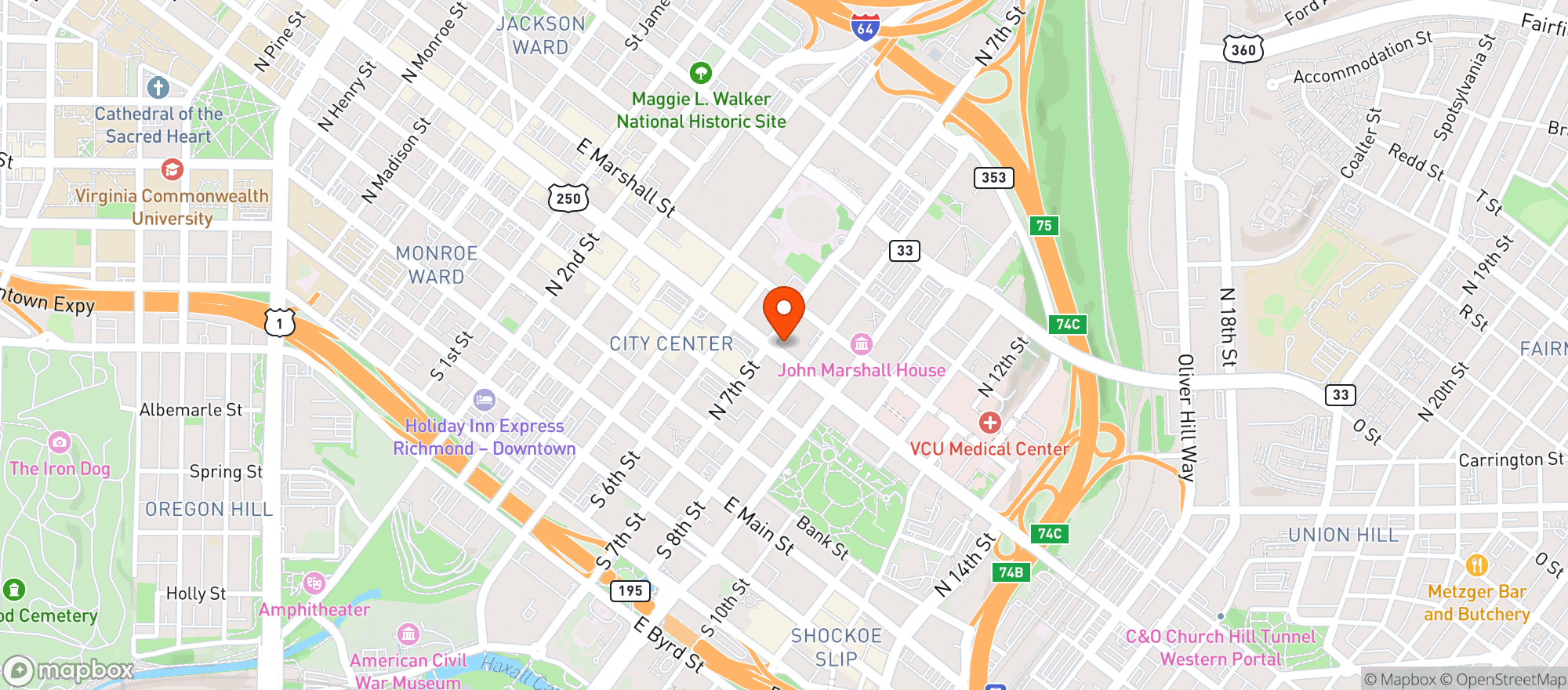 Map showing Spectrum Cater Concession & Event