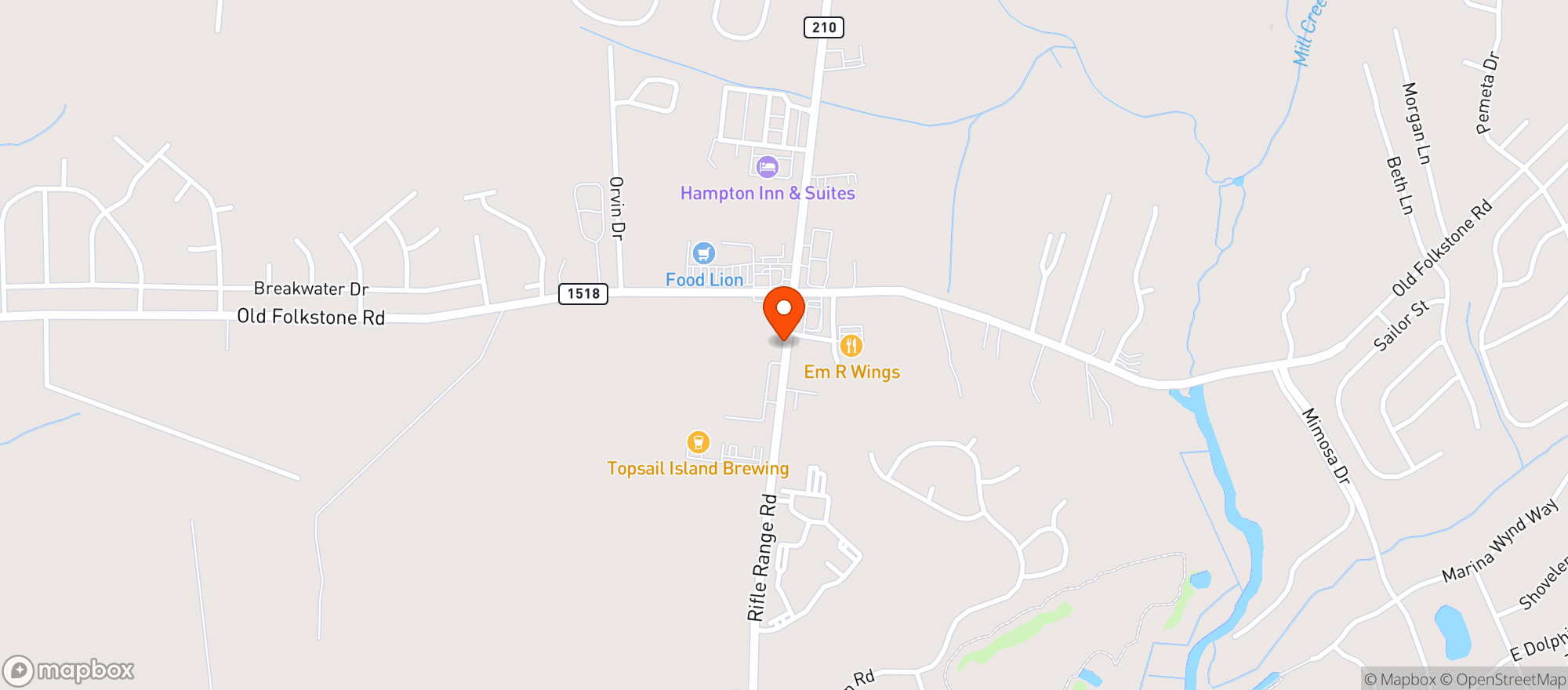 Map showing Shoreline Market