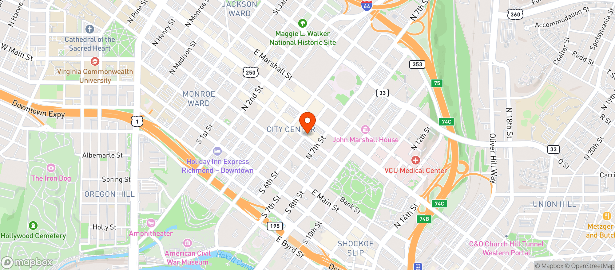 Map showing Brick Fire