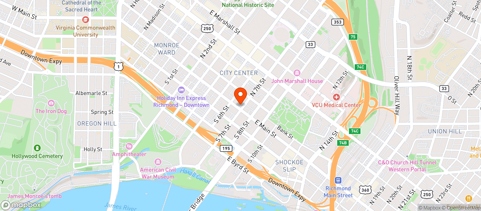 Map showing Capital Ale House