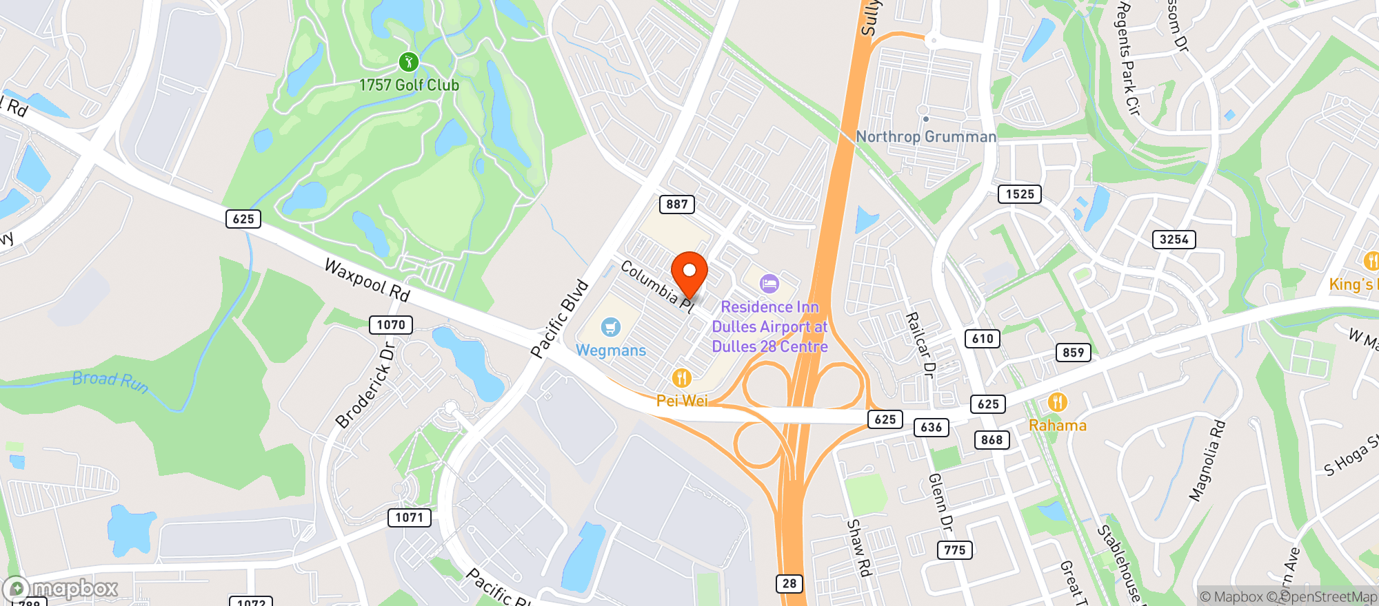 Map showing Target Store