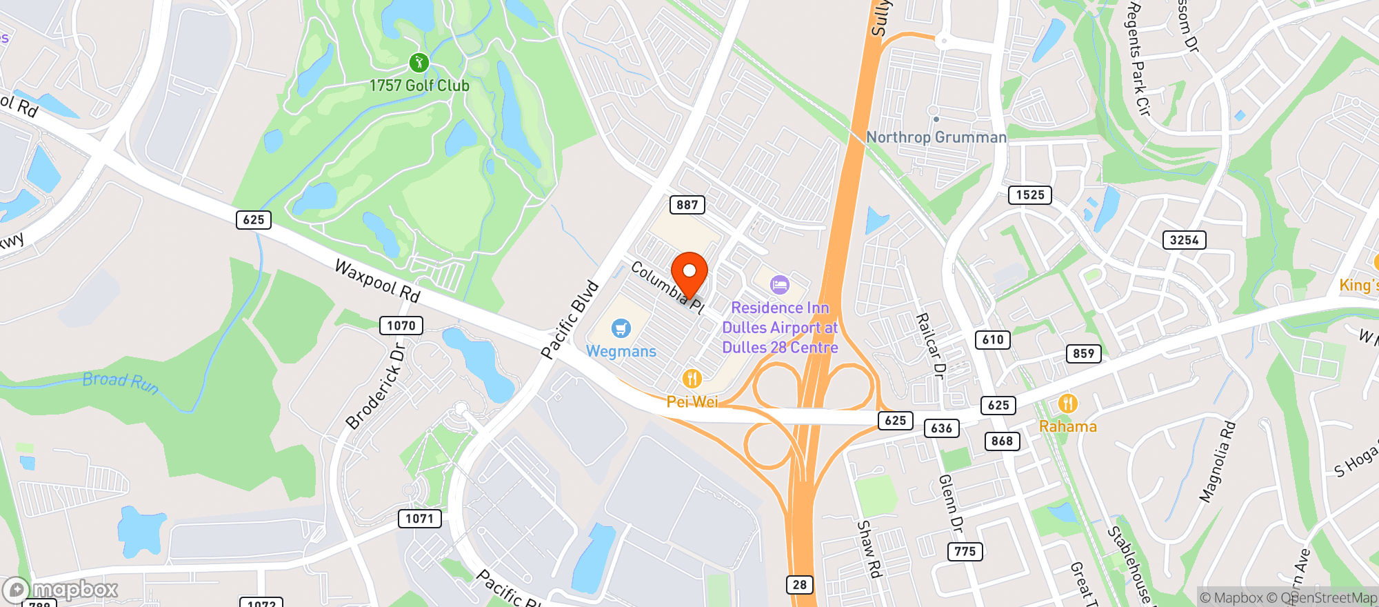 Map showing Wegmans