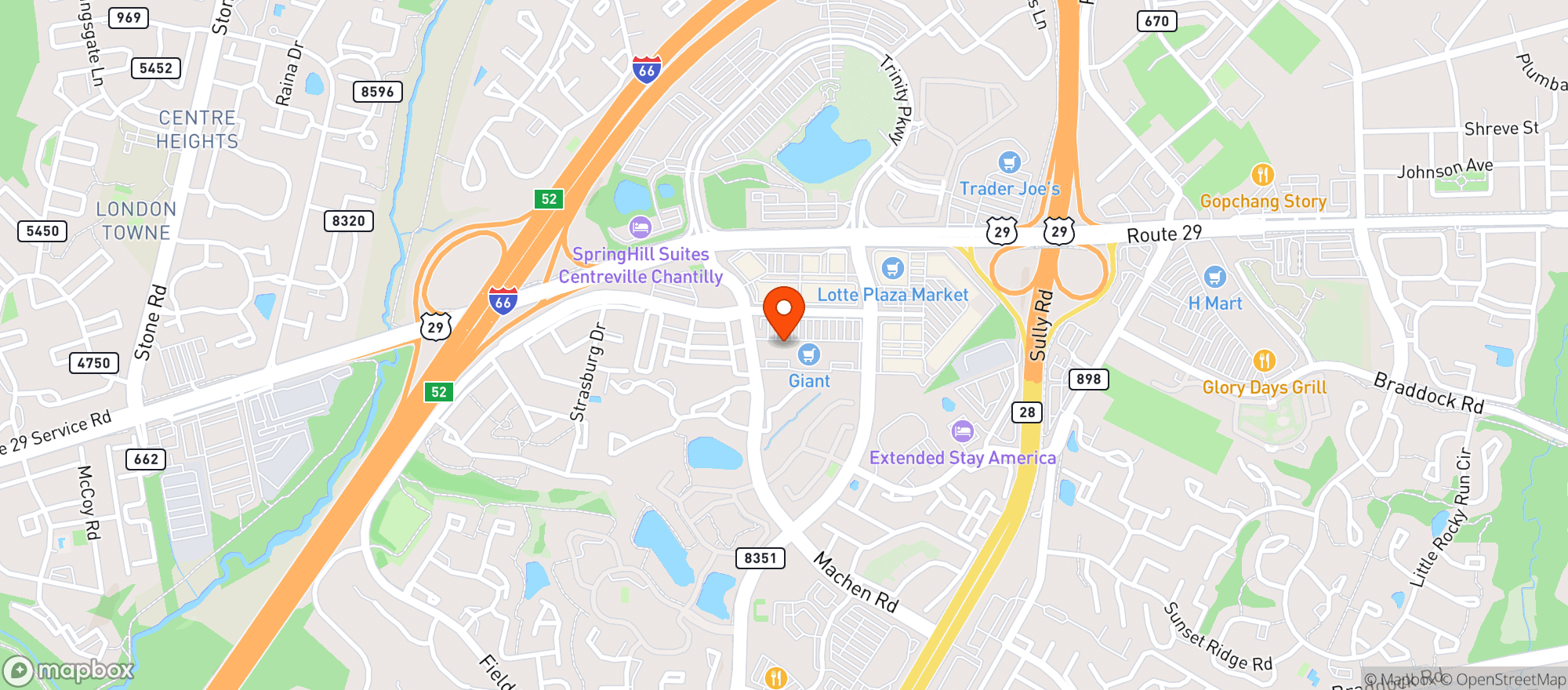 Map showing Gnc