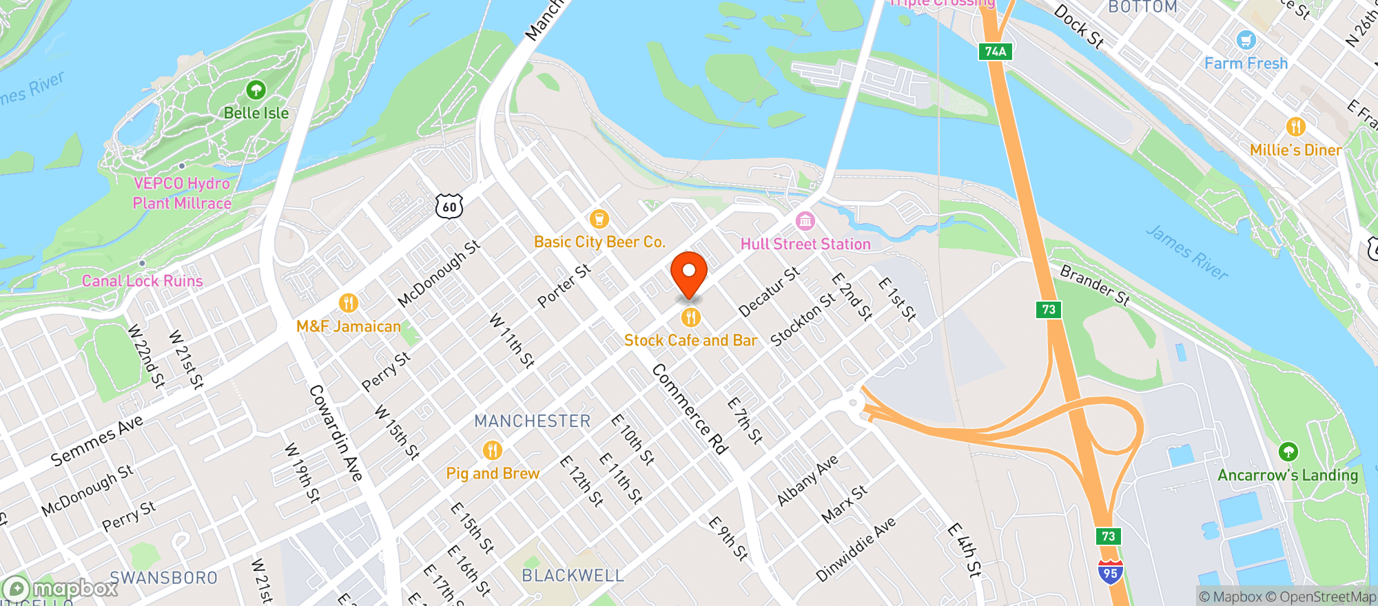 Map showing TXTUR/Stock RVA